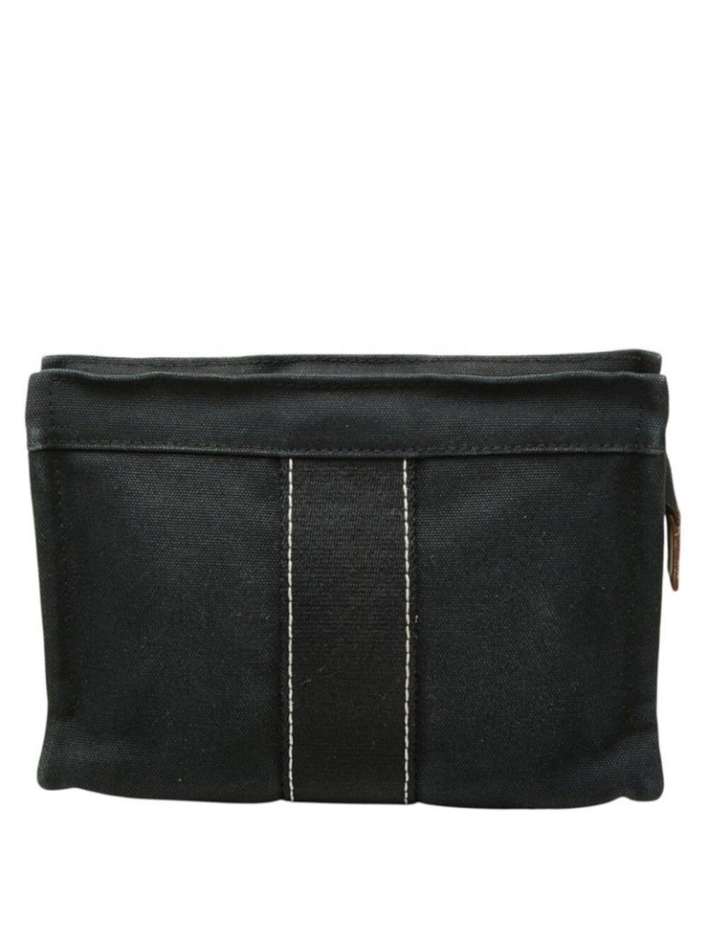 Hermes Deauville Pouch Case Black Cotton